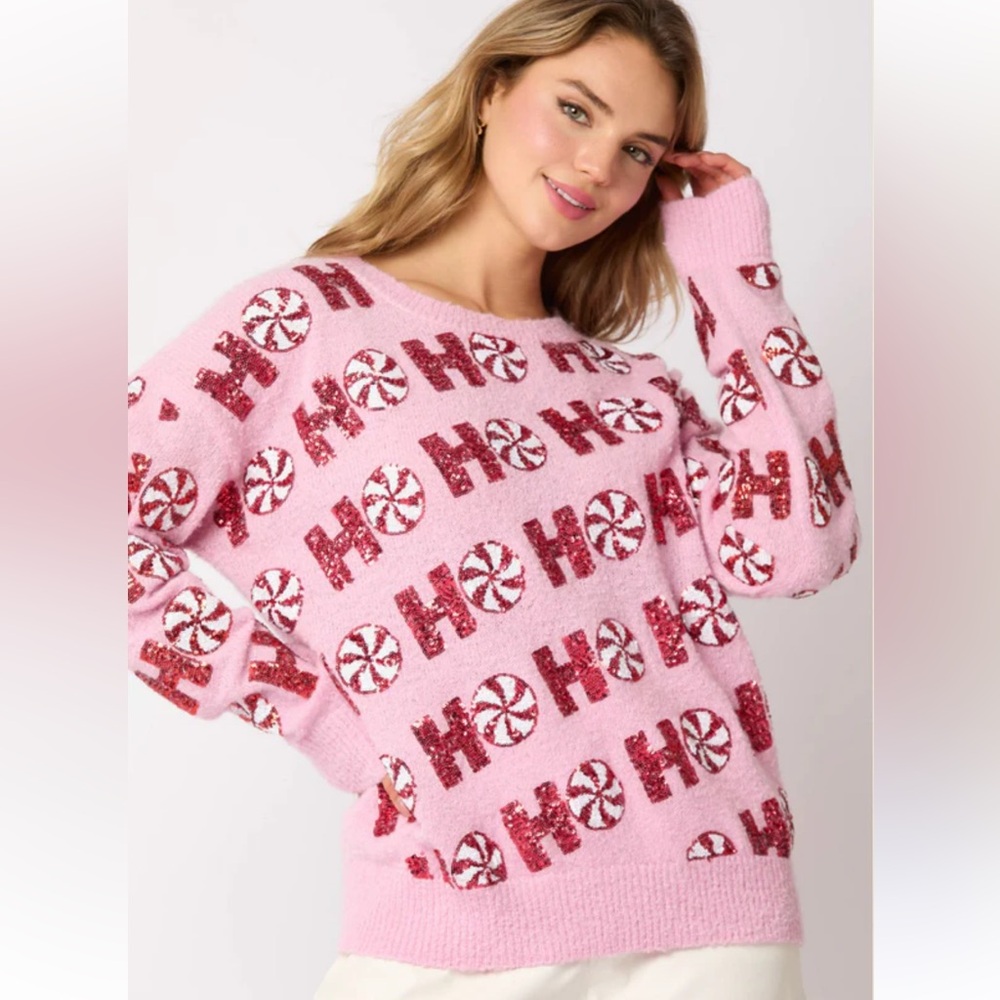 HO HO HO Christmas sweater.   New without tags.   Never worn.  Size Medium